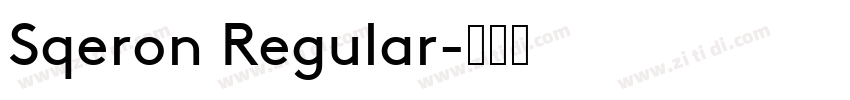Sqeron Regular字体转换